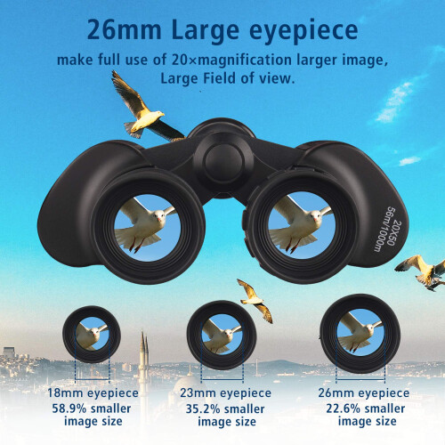20x50 High Power Binoculars for Adults with Clear 2