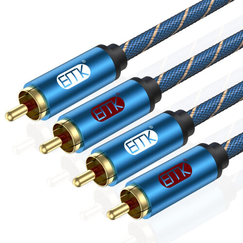 EMK 2 RCA Cable, 2 x RCA Phono to 2 x RCA Phono Ca