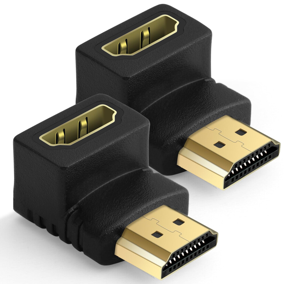 Photos - Other for Computer AXFEE 2PCS Right Angle HDMI Adapter, 90 Degree Mal