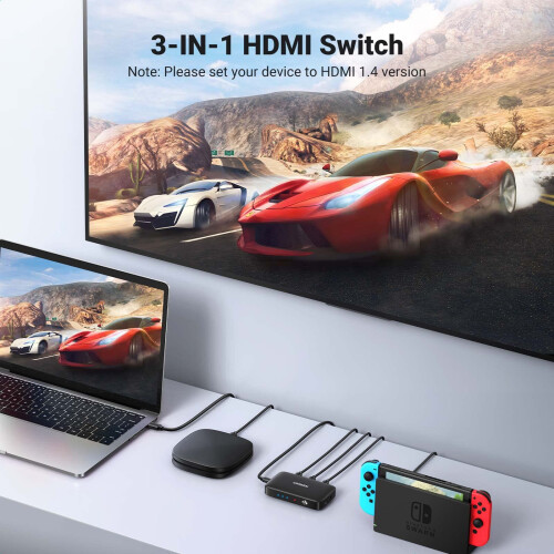 UGREEN HDMI Switch 3 IN 1 OUT HDMI Switcher Splitt 1