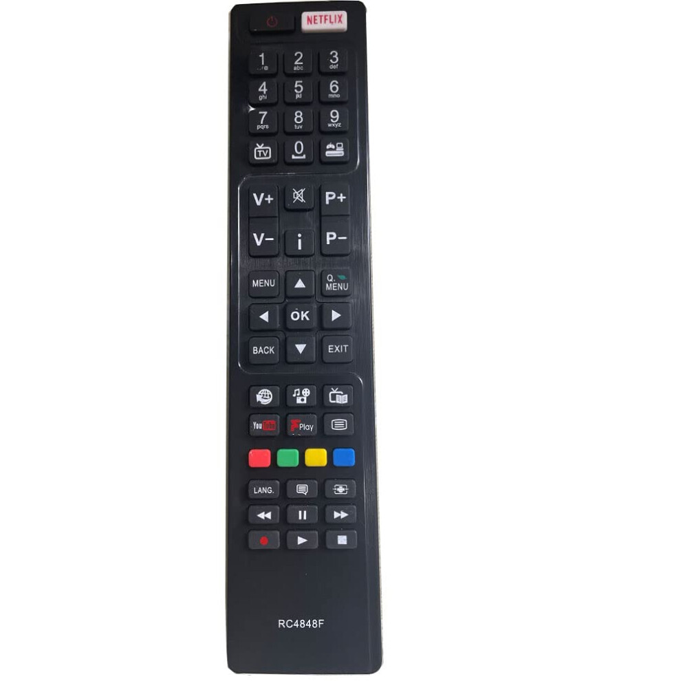 Fycjinew Replacement Remote Control Rc4848f Rc-4848F Fit For Polaroid/Bush/Hitachi Tv P24d300fp P32fs1956a P32d300fp P43d300fp P50d300fp P50us0956a P 54219182
