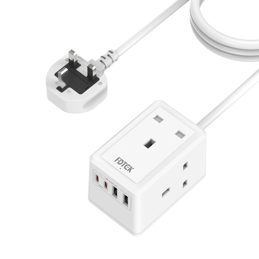 Photos - Electrical Wire & Cable 3M Extension Lead With USB Slots, FDTEK Mini Plug