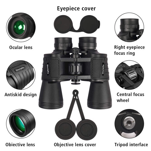 20x50 High Power Binoculars for Adults with Clear 1
