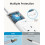 LENCENT Extension Lead with USB C Port, 4 Way Outl 4