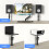 suptek Clamp-on Speaker Stand Desk Mount Set, 9.6 6