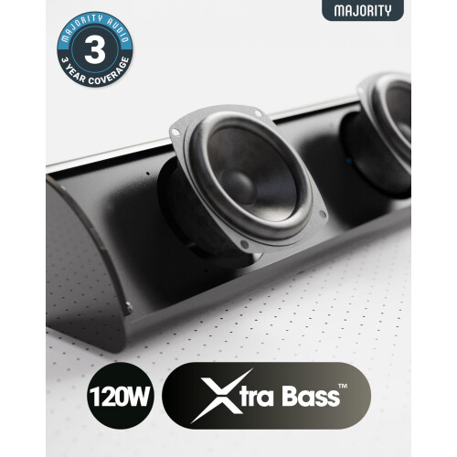 MAJORITY Bluetooth Sound Bar for TV | Built-in Sub 2