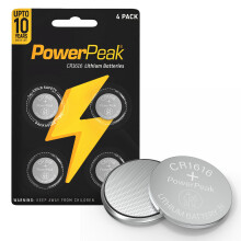 Power Peak CR1616 Battery - 3V Lithium Coin Cell B