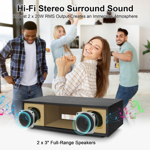Compact Stereo System for Home, Vintage Micro HiFi 2