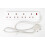Daewoo Extension Lead, 4 Gang, 1 Metre, White 1