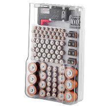 Battery Storage Case with Battery Tester, Battery