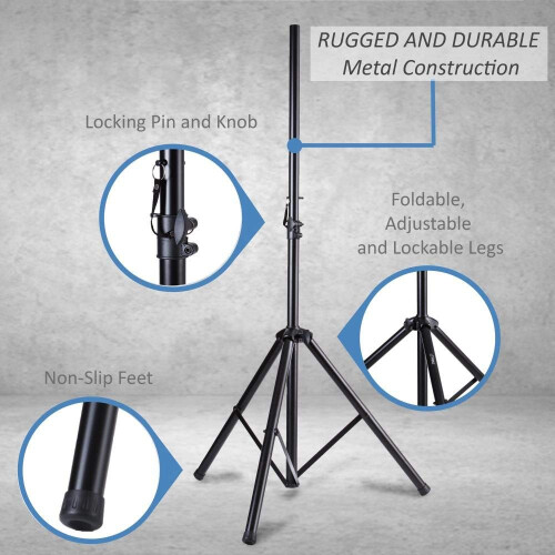 Pyle, 2 Speaker Stand Floor Pair – Dual Universal 2