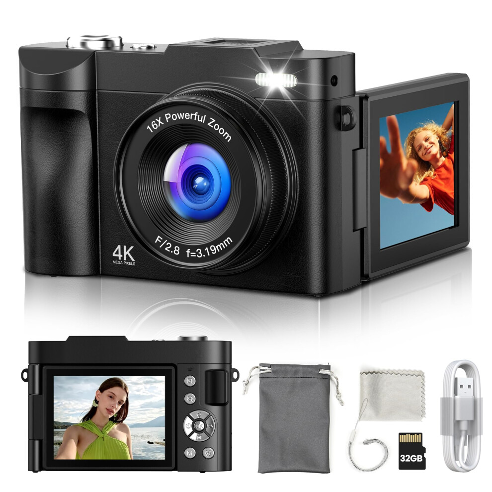 Digital Camera 4K For Photography Vlogging: 48Mp C 33378299