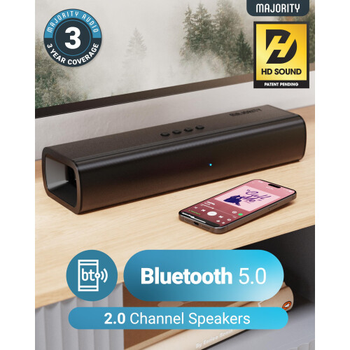 MAJORITY Bluetooth Soundbar for TV | 2.0 Stereo | 2