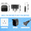 US to UK Plug Adapter with Screwdriver, USA to UK 3