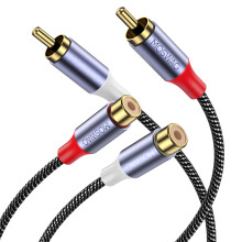 MOSWAG RCA Cables, Gold Plated Connector Dual RCA