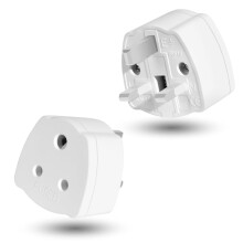 2-PACK Indian to UK Plug Adapter,SHUOMAO 3 Pin Ind