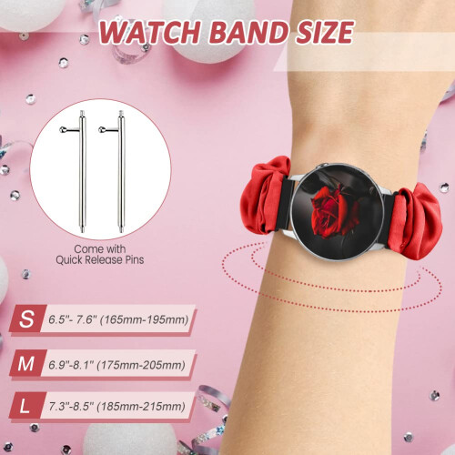 YCHDDER 20mm Elastic Scrunchie Watch Straps for Ga 2