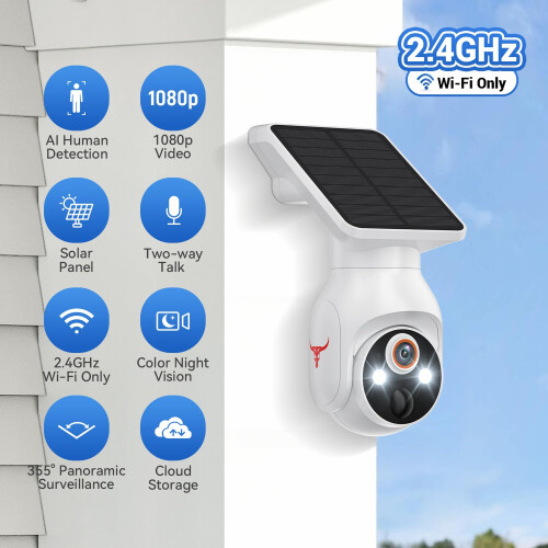 HopeFlex 1080p WiFi Security Camera with Solar Pan 1