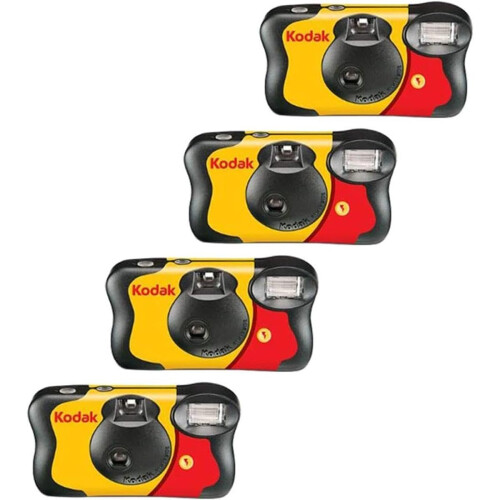 Kodak 4 X FunSaver Disposable Camera with Flash 800 ISO