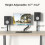 suptek Clamp-on Speaker Stand Desk Mount Set, 9.6 5