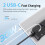 Extension Lead with 3 USB Slots(30W),4 Way Sockets 4