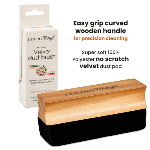 Legend Vinyl Velvet Anti-Static Cleaning Brush wit 2