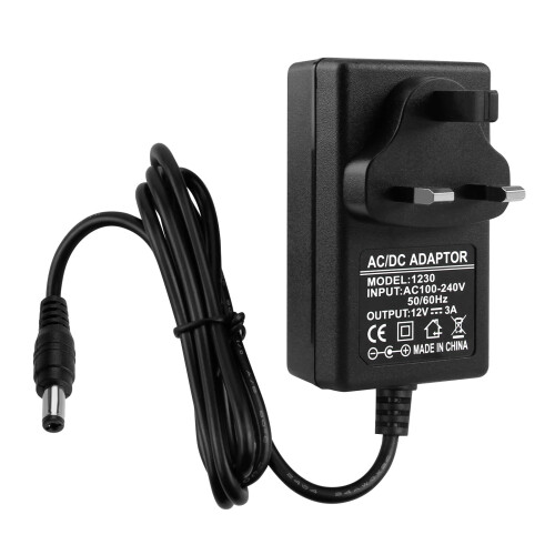 12V 3A 36W Power Supply Cable Adapter, AC 100-240V