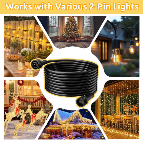 Joycome Christmas Light Extension Cable 6M/19.7Ft 1