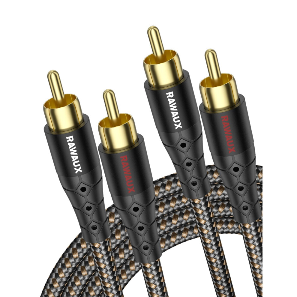 Rawaux 2 Rca Stereo Audio Cable 2M, 2 Rca Male To 64298528