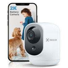 COCOCAM 2K Indoor Pan Tilt Security Camera WiFi wi