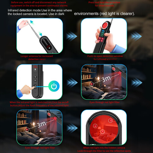 Aroeally Hidden Camera Detector - Hidden Device GP 2