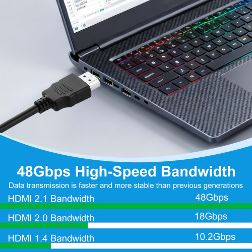 1M HDMI Cable Certified Ultra High Speed HDMI Cabl 1