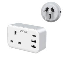 UK To Australia Plug Adapter with 3 USB, China New