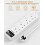 TESSAN Extension Lead with 3 USB Slots, 4 Way Mult 2