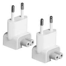 2 Pcs Mac AC Adapter European Travel Charger Conve