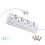 TISDLIP Extension Lead 4 Way Switches Plug Extensi 2