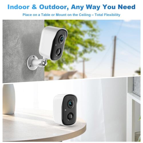 RADCLO 2K Wireless Outdoor Security Camera, Batter 2