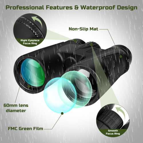 High Power 25X60 Binoculars for Adults Waterproof 2