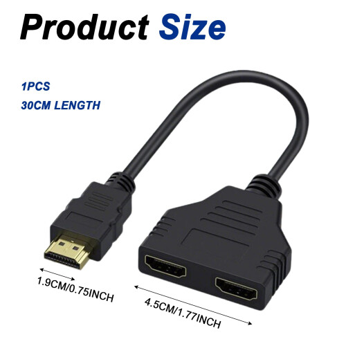 HDMI Splitter 1 in 2 Out HDMI Splitter for Dual Mo 1
