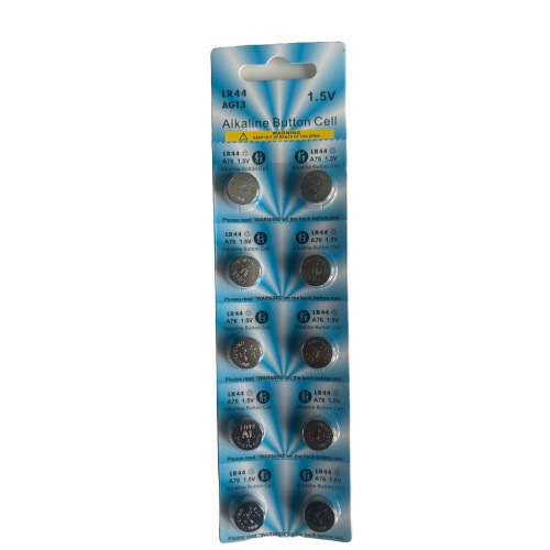 10 Pack AG13 LR44 1.5V Alkaline Button Cell Batter