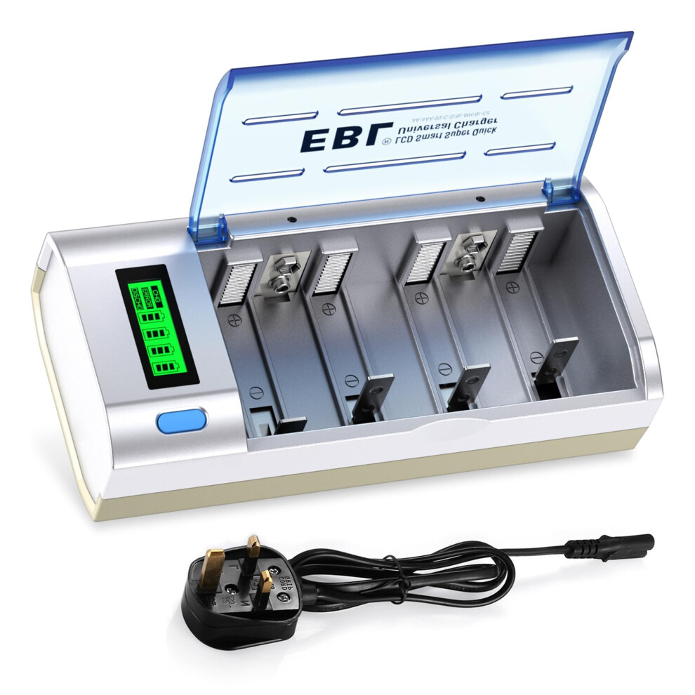 Ebl Battery Charger For Rechargeable Ni-Mh Ni-Cd Aa Aaa C D Batteries With Lcd Displayï¼Universal Smart Charger For 9V Rechargeable Battery 69563805