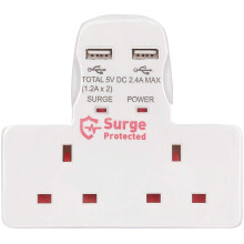 STATUS 2 Way Socket | 2 USB Port Cable Free Socket
