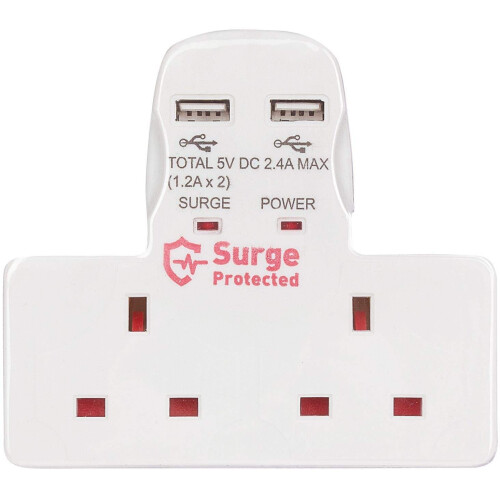 Status STATUS 2 Way Socket | 2 USB Port Cable Free Socket