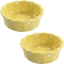 Ramekins Set 350ml Ceramic Oven Safe Souffle and Soup Bowls Dishwasher Safe Stackable 6pcs Red