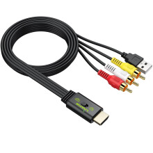 LiNKFOR RCA to HDMI Converter - 1080P AV to HDMI C