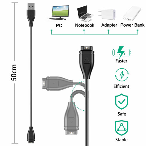 for Garmin Vivoactive 6 5 4S 4 3 Charging Cable, 5 1