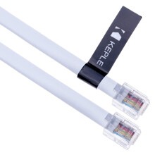 Keple RJ12 to RJ12 Cable 0.5m 6P6C Flat Extension Lead Phone Cord Telephone Plug Connector Male to Male Router/Modem to Phone Landline Socket Switchb