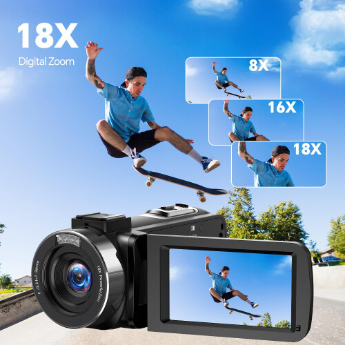 Camcorder Video Camera 4K, 42MP Vlogging Camera fo 2
