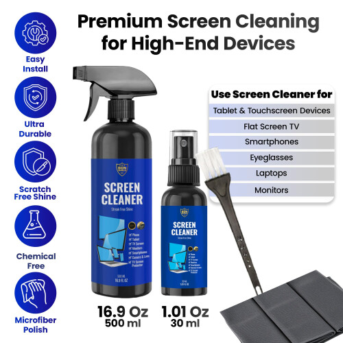 Screen Cleaner Evolution Kit for TV, PC, Laptop, P 1