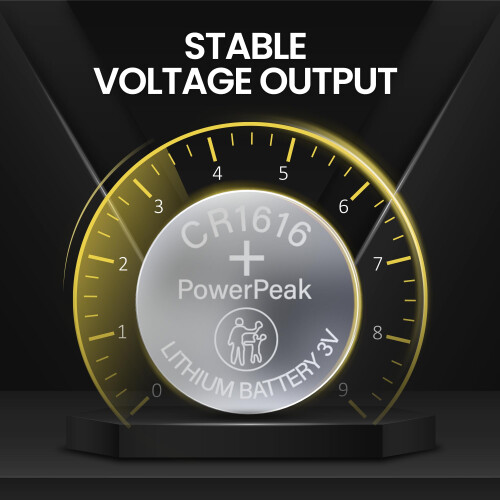 Power Peak CR1616 Battery - 3V Lithium Coin Cell B 2